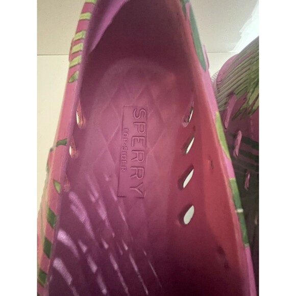 Sperry Too Sider shoes women Pink With Palm Trees Size 9 - Picture 2 of 6